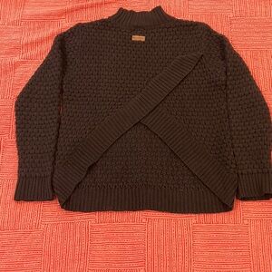 Element wm’s med Black knitted criss cross knit Sweater
